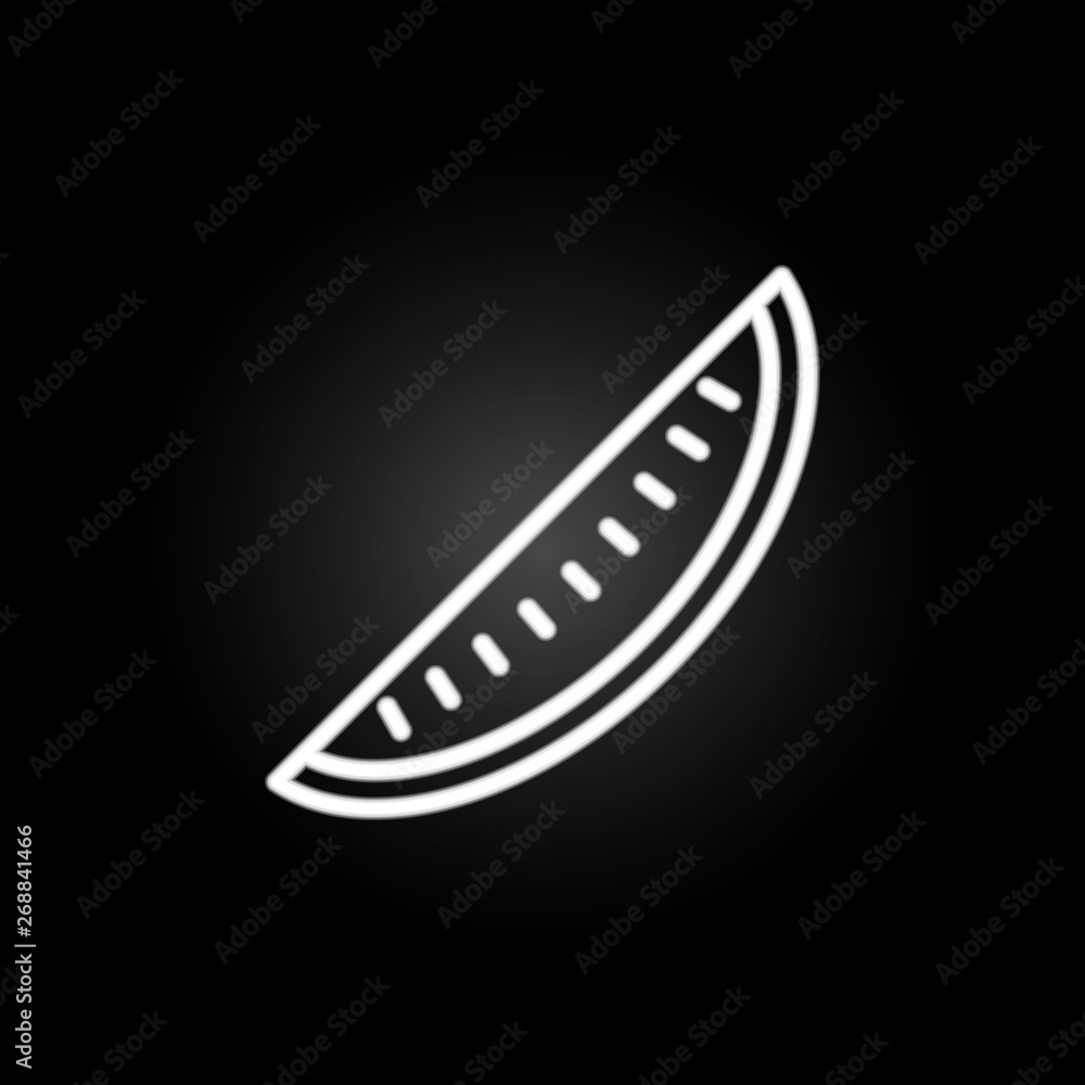 Melon neon icon. Elements of summer set. Simple icon for websites, web design, mobile app, info graphics