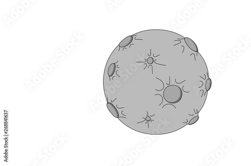 luna, pianeta, asteroide, astro, spazio, universo, 