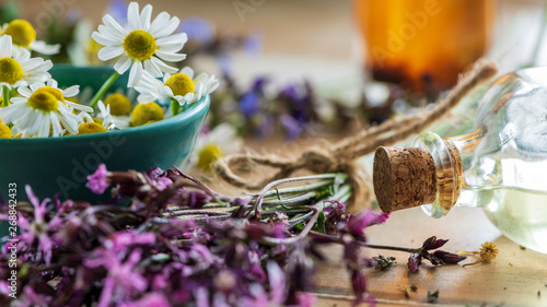 Obraz na płótnie Buntes Hintergrundbild für Naturkosmetik und Naturheilkunde