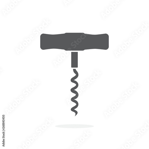 Corkscrew icon on white background