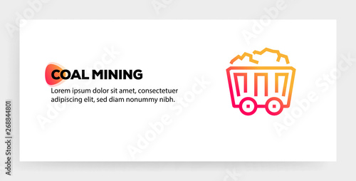 COAL MINING ICON CONCEPT