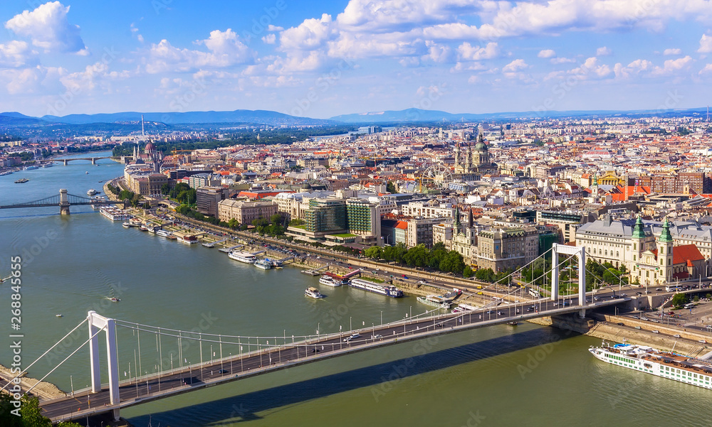 View of the city of Budapest and the Danube River
