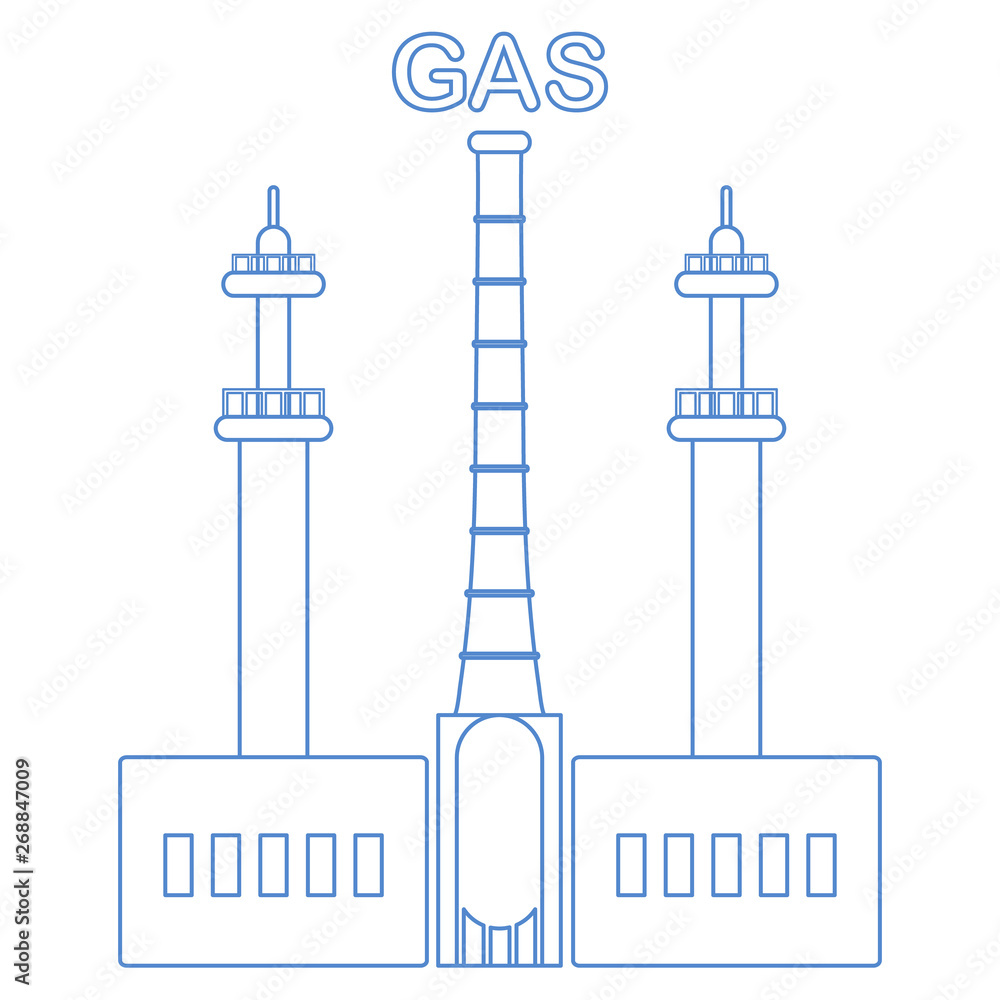 Gas processing plant. Industrial theme. Gas processing plant. Industrial theme.