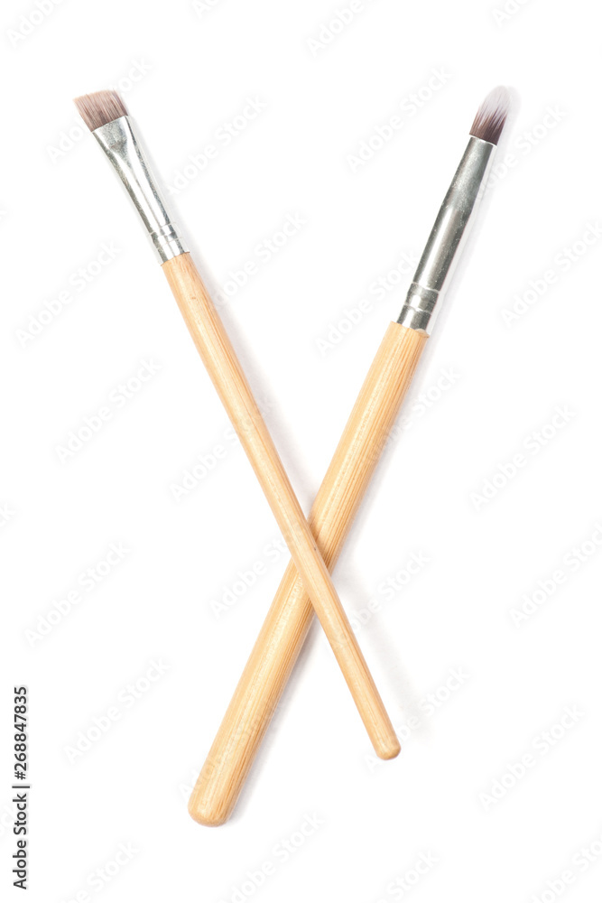 Set of thin makeup brushes Set of thin makeup brushes