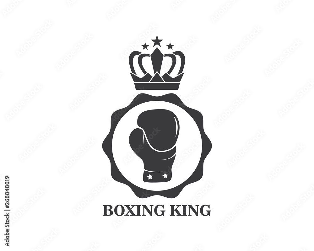 Obraz premium boxing logo vector icon illustration