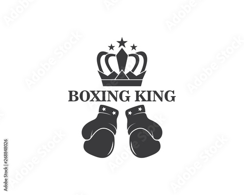 boxing logo vector icon illustration