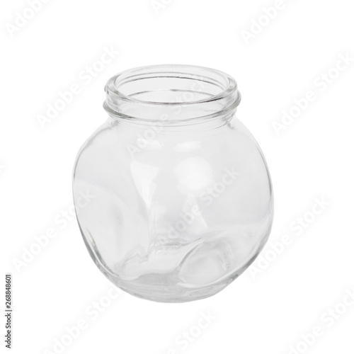 One small empty glass jar