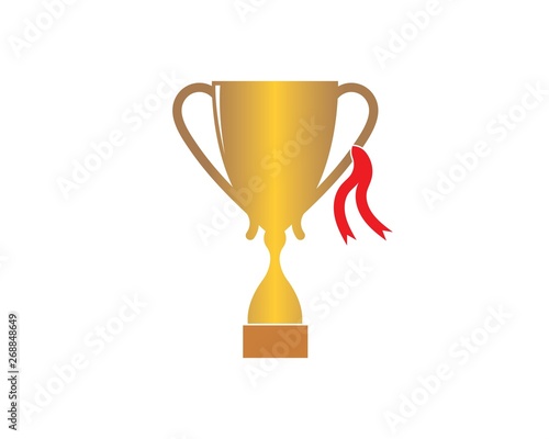 trophy logo icon vector