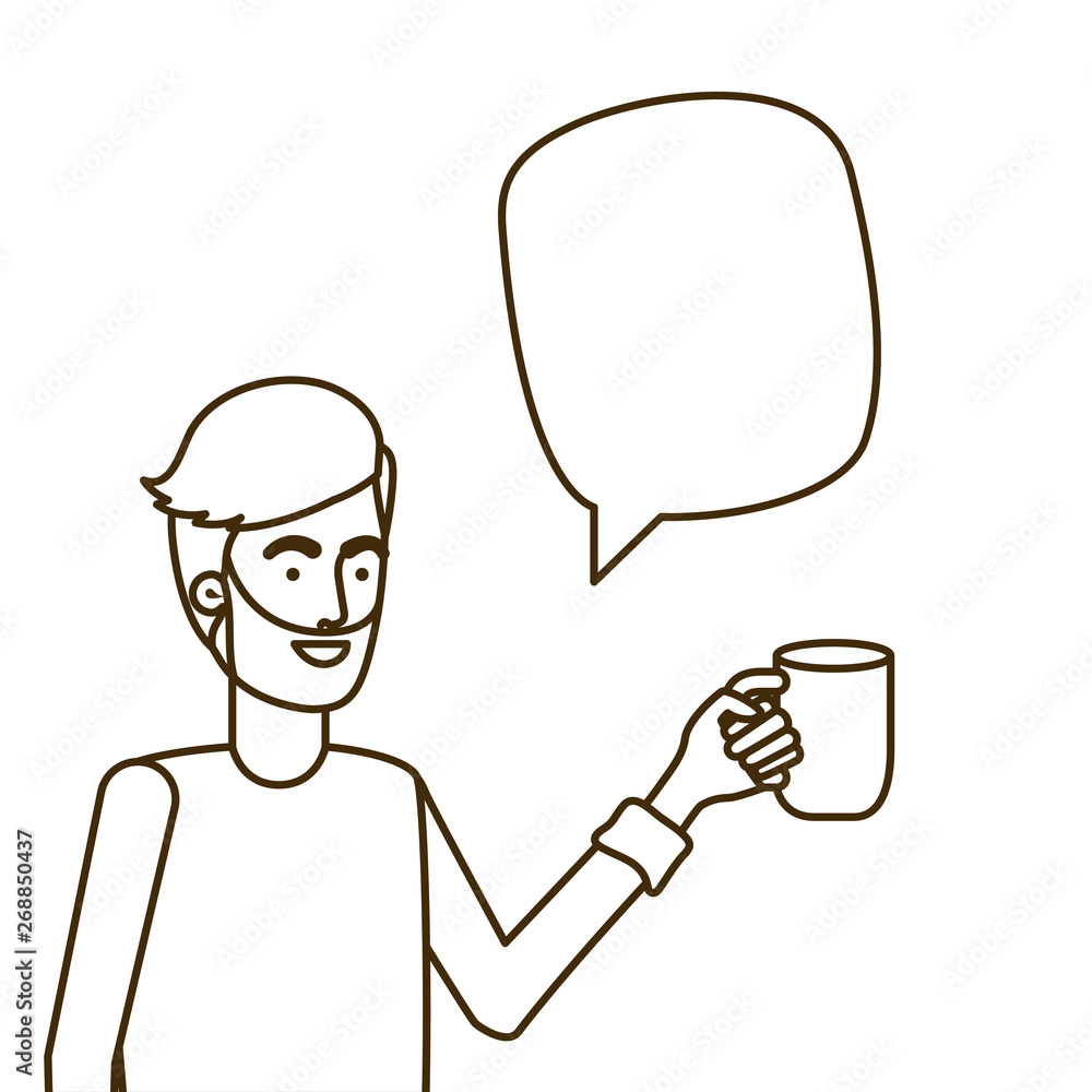 man with speech bubble avatar character man with speech bubble avatar character