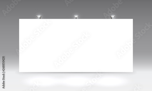 Scene show Podium for presentations on the grey background.