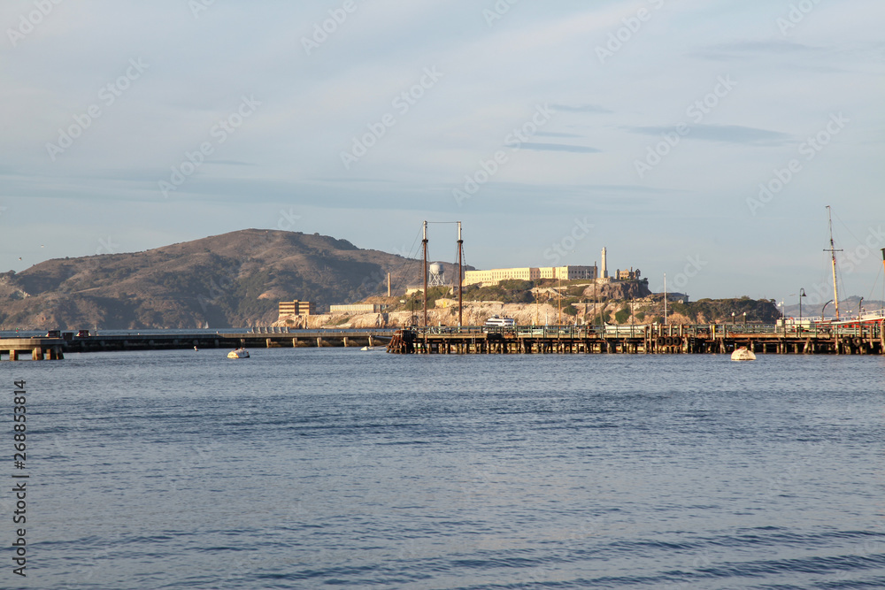 View of The alcatraz island in sanfrancisco,California,USA.