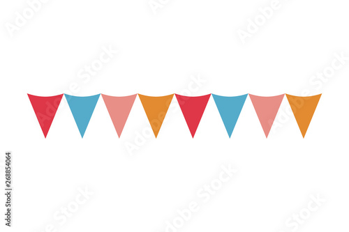 party garland hanging isolated icon