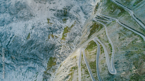 A switchback road.