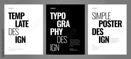 Simple template design with typography for poster, flyer or cover.