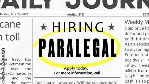 Paralegal job offer