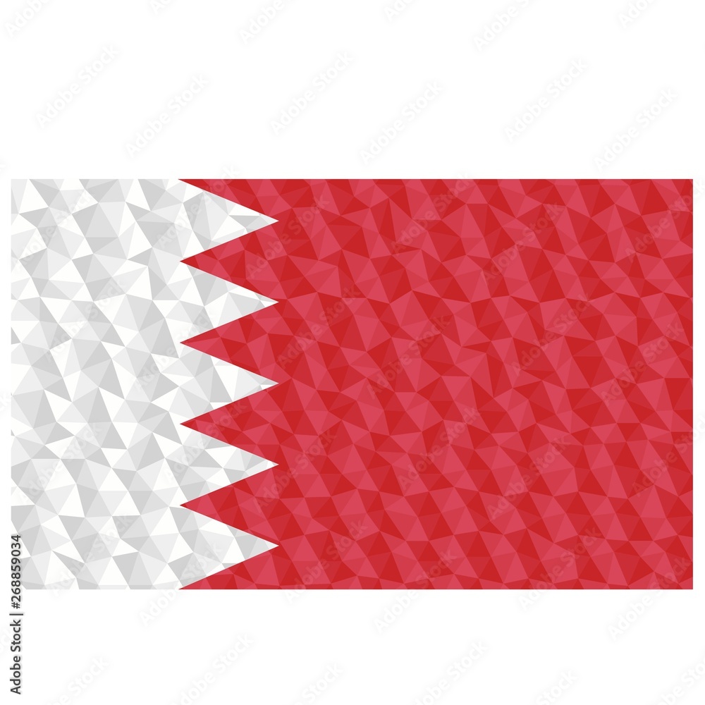 Fototapeta premium Polygonal Bahrain coat of arms national symbol background low poly style vector illustration eps