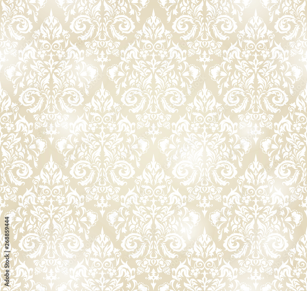 Vector seamless pattern backgroundin vintage style for textile, paper or surface texture