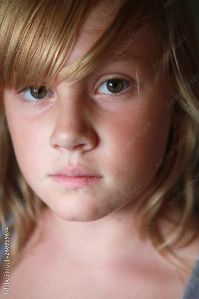 Portrait of Pre-teen Girl With Brown Eyes Portrait of Pre-teen Girl With Brown Eyes