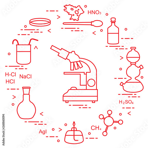 Chemistry scientific, education elements.