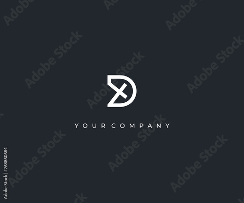 Free Download DX D X letter minimalist logo design template - GFXLoad