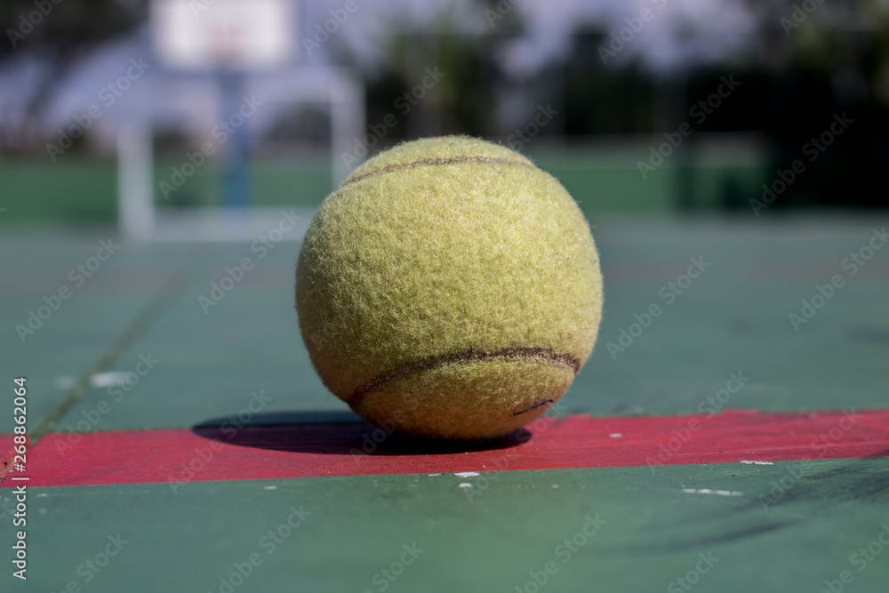 tennis ball on a court