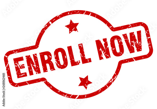 enroll now stamp