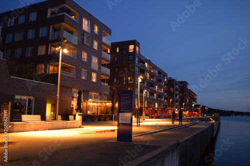 Photography city at night new architecture Oslo Norway