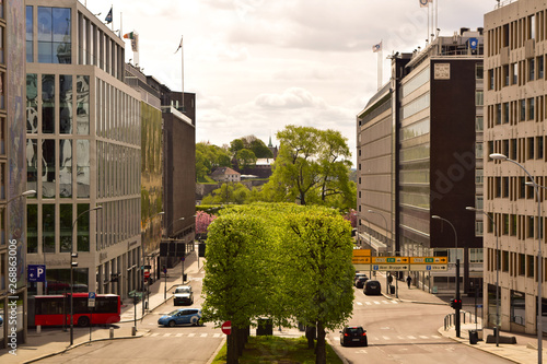 Photography street in the city Oslo Norway