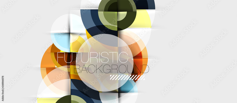 Obraz premium Circular geometrical design template