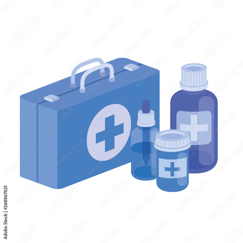 first aid kit on white background first aid kit on white background