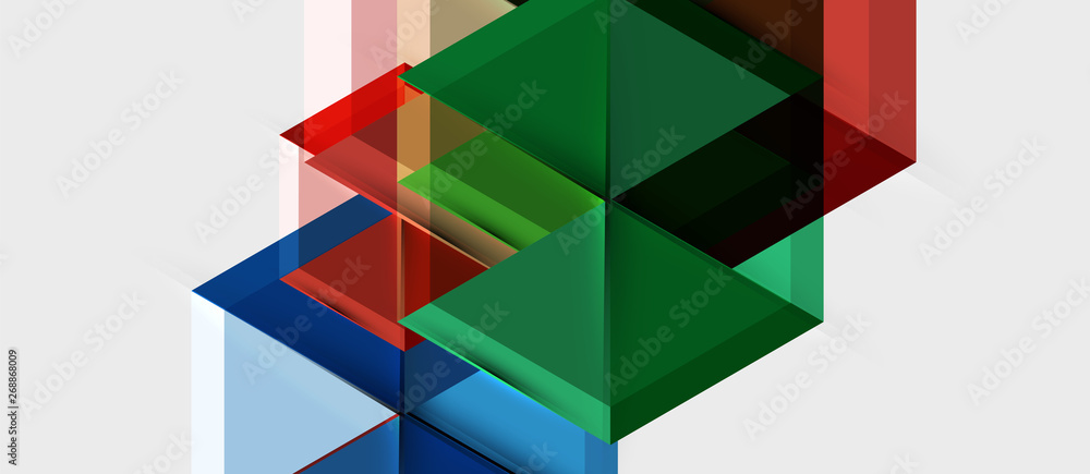 Geometric triangle and hexagon abstract background, vector illustration Geometric triangle and hexagon abstract background, vector illustration