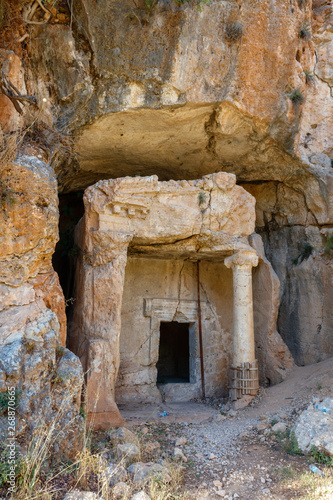 Lycian rock tomb, Akyaka, Mugla, Turkey