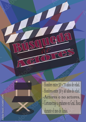 Tapety artystyczne Flyer - Casting de Actores