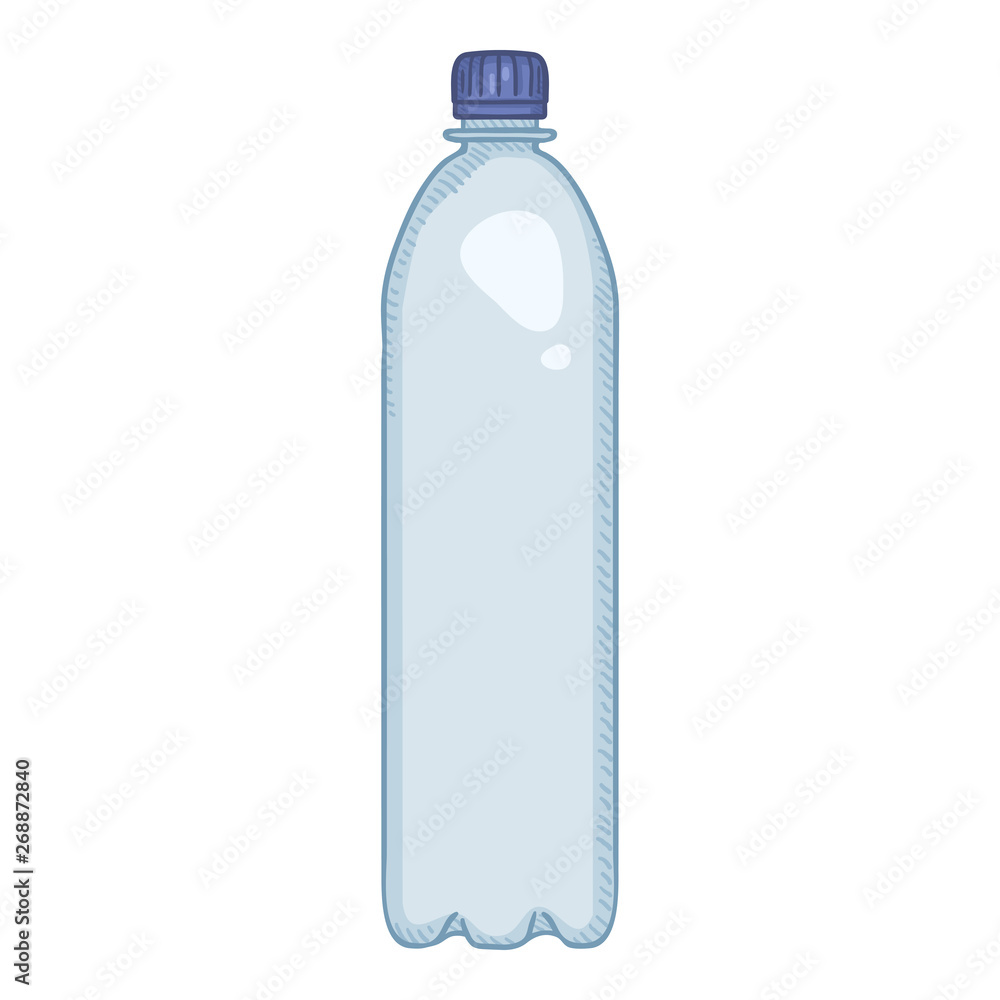 Vector Cartoon Illustration -Big Plastic Bottle Vector Cartoon Illustration -Big Plastic Bottle