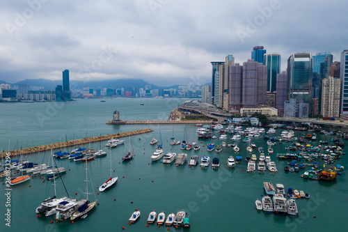  Top view of Hong Kong typhoon shelter
