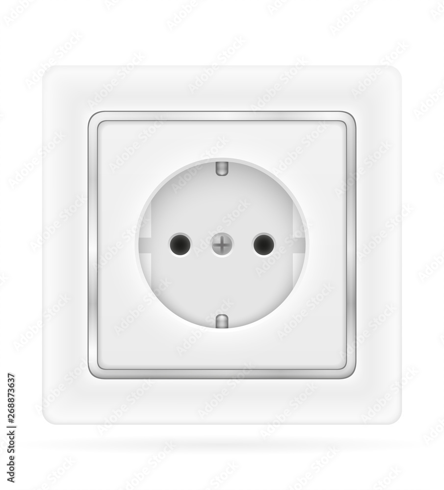 electrical socket outlet for indoor electricity wiring stock vector illustration electrical socket outlet for indoor electricity wiring stock vector illustration