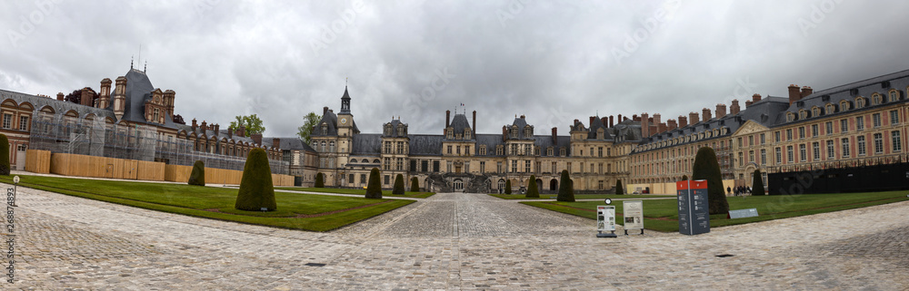 The castle of Fontainebleau in France