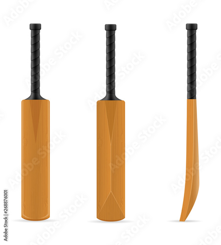 cricket bat for a sports game stock vector illustration