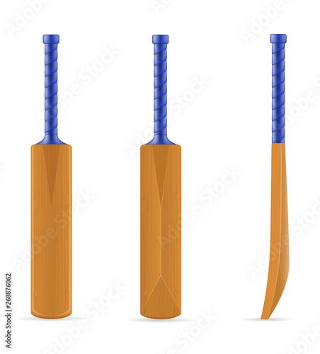 cricket bat for a sports game stock vector illustration