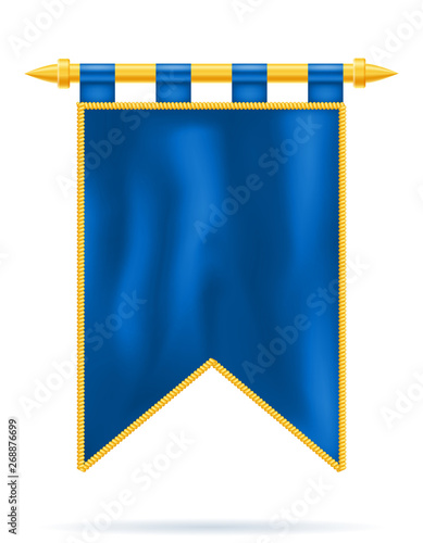 royal flag realistic template empty blank stock vector illustration