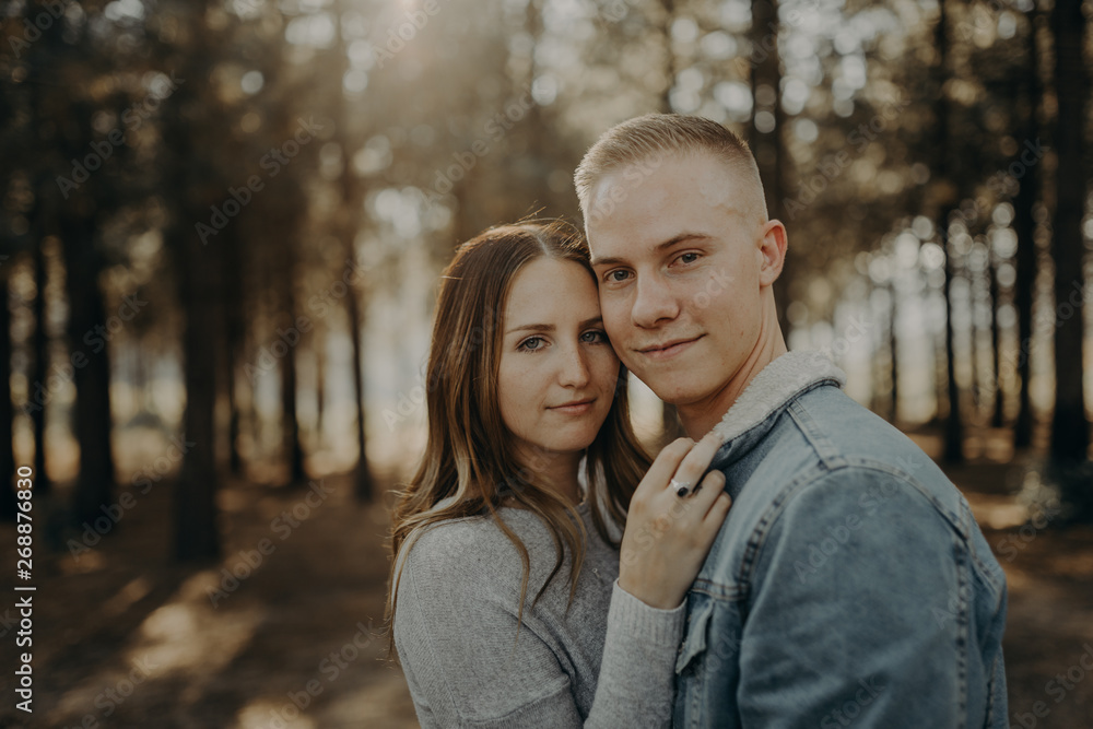 Close up of young couple looking at the camera smiling Close up of young couple looking at the camera smiling