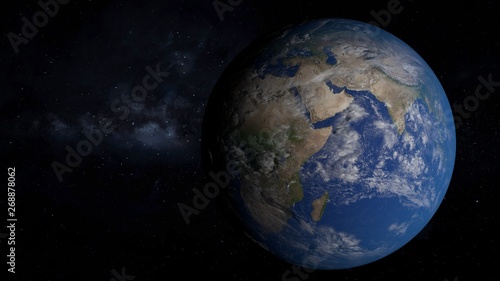 3D illustration of Earth from space.