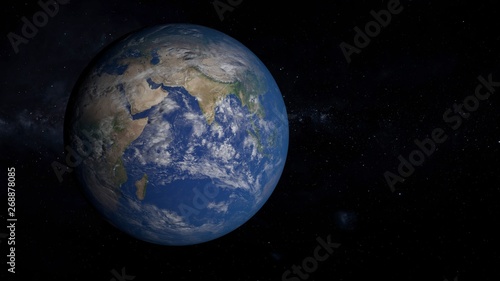 Fototapeta Naklejka Na Ścianę i Meble -  3D illustration of Earth from space.