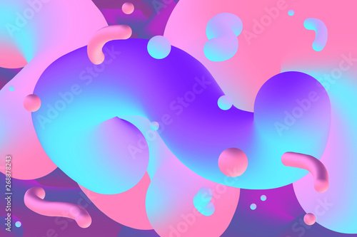 Abstract graphic covers background with colorful gradient geometric shapes. Modern minimal composition.
