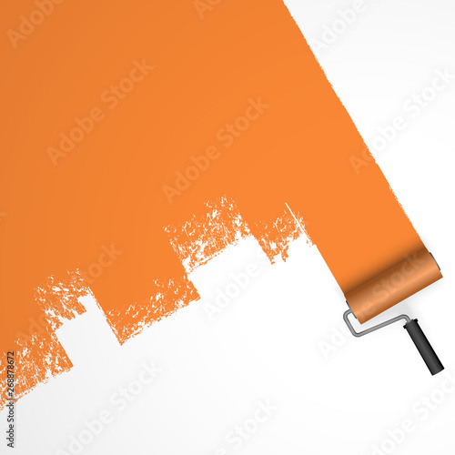paint roller concept with marking