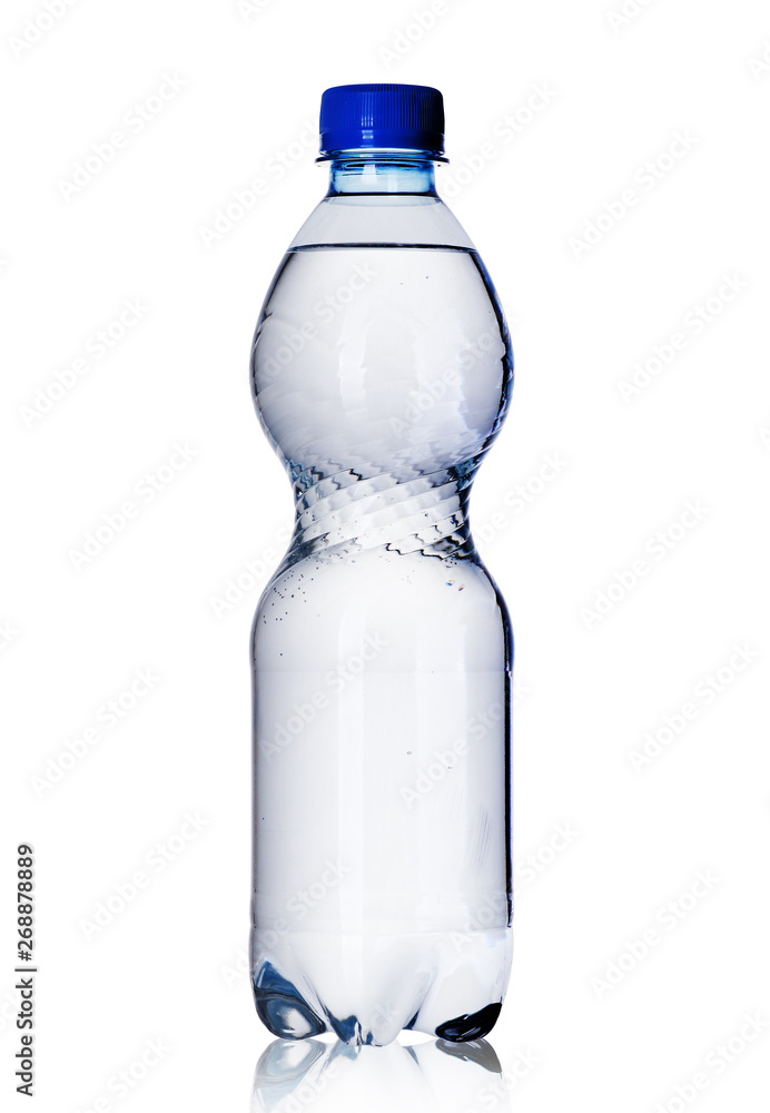 a small bottle of mineral water a small bottle of mineral water