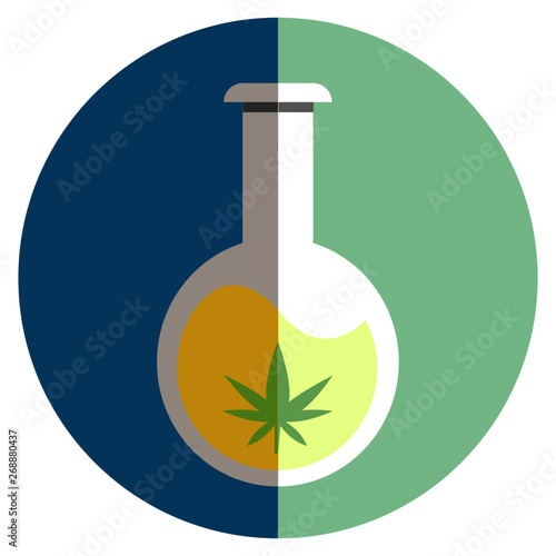 Icon of cannabis, hemp and marijuana testing for cbd and thc