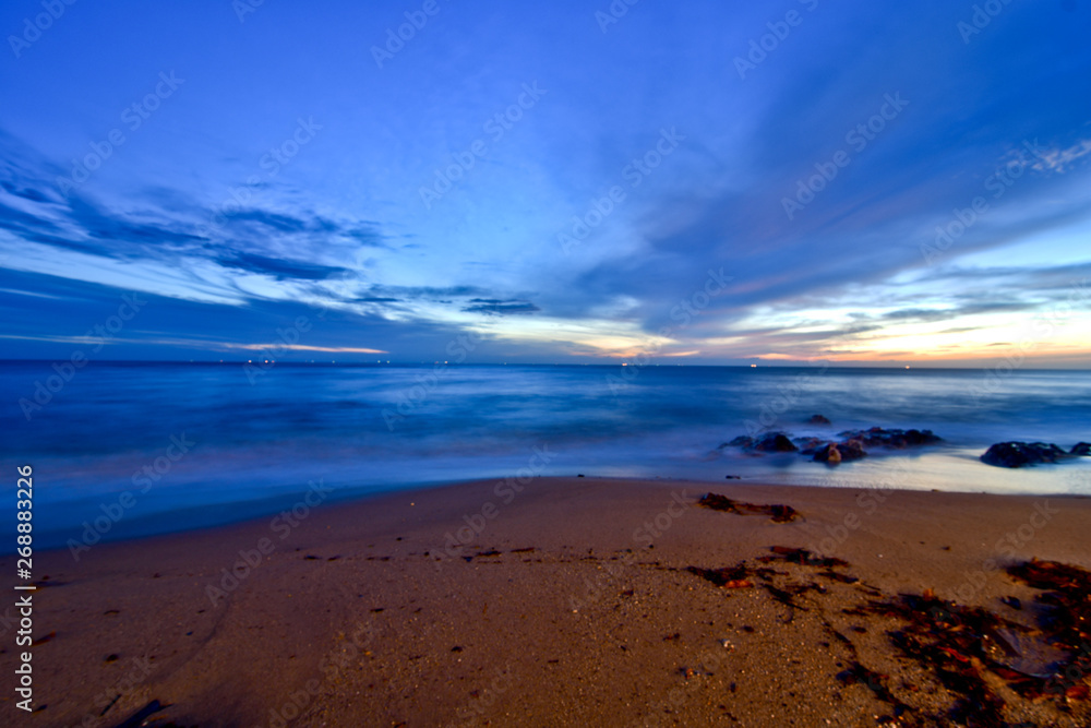 Sunrise at the beach of Desaru, Malaysia