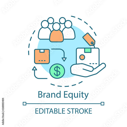 Brand equity concept icon