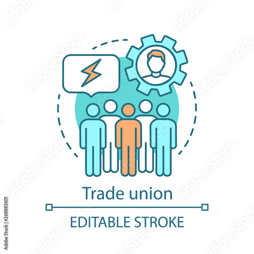 Trade union concept icon